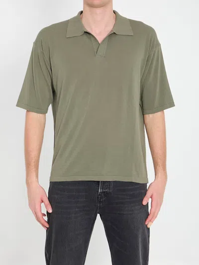 Roberto Collina Cotton Polo Shirt In Green
