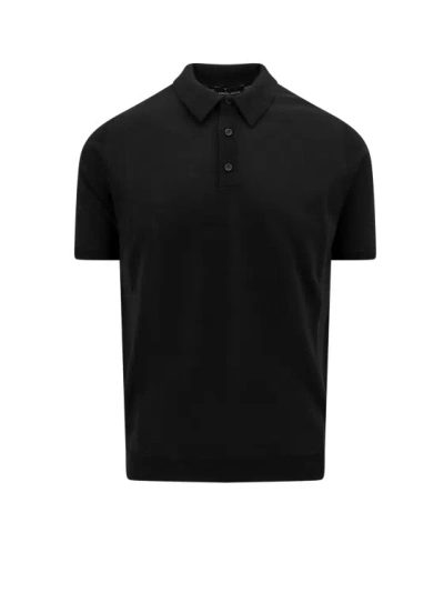 Roberto Collina Cotton Polo Shirt In Black