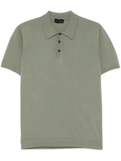 Roberto Collina Cotton Polo Shirt In Green