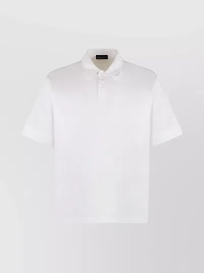 ROBERTO COLLINA COTTON POLO SHIRT SIDE SLITS