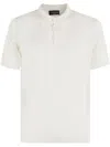 Roberto Collina Polo Mc Senza Bottoni In White