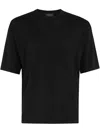 Roberto Collina Short Sleeves Crew Neck T-shirt Clothing In Black