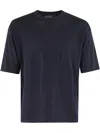 Roberto Collina Plain Crew Neck Cotton T-shirt In Blue
