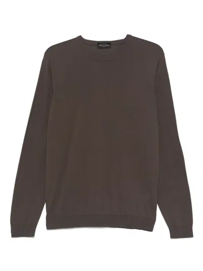Roberto Collina Cotton T-shirt In Brown