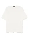 Roberto Collina Round Neck Short Sleeve T-shirt In Neutrals