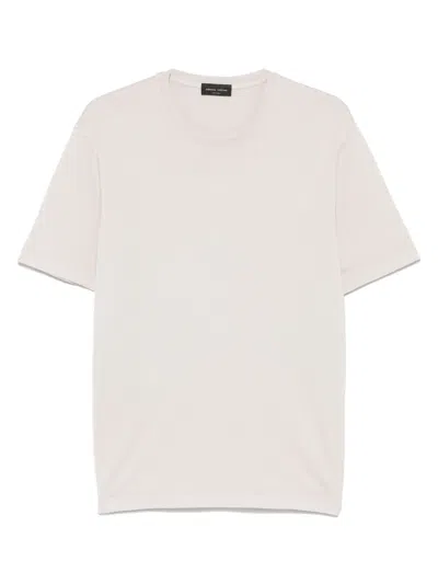 Roberto Collina Fine-knit T-shirt In Neutrals
