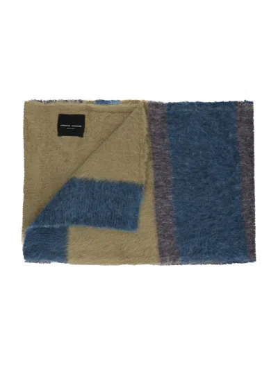 Roberto Collina Cotton-alpaca Striped Scarf In Multi