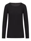 Roberto Collina Crew Neck Cashmere Sweater In Black