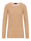 Roberto Collina Crew Neck Long Sleeve Sweater In Nude