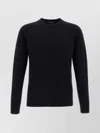 Roberto Collina Cashmere And Silk Blend Sweater With Classic Crew Neck In Black
