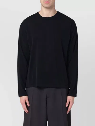 Roberto Collina Long-sleeve Crew-neck T-shirt In Black