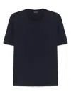 Roberto Collina Crew Neck Cotton T-shirt Clothing In Blue