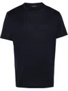 Roberto Collina Crew-neck Cotton T-shirt In Blue