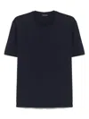 Roberto Collina Crew Neck Cotton T-shirt Clothing In Blue