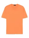 Roberto Collina Crew Neck Cotton T-shirt Clothing In Yellow