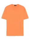 Roberto Collina Crew Neck Cotton T-shirt Clothing In Yellow