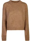 Roberto Collina Crewneck Knit Sweater In Brown