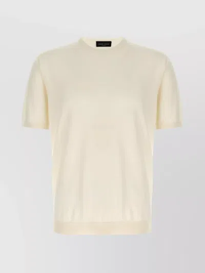 Roberto Collina Crew Neck Knitted T-shirt In White