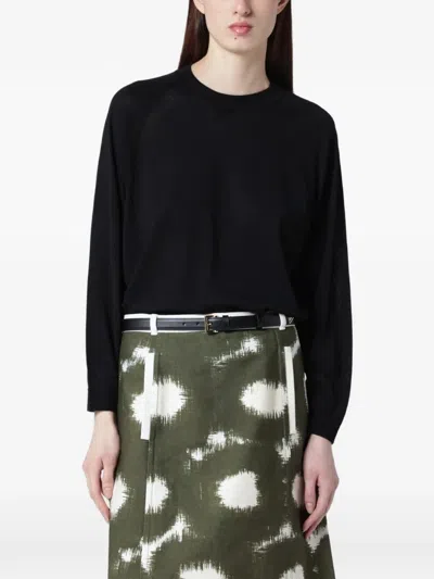 Roberto Collina Crew Neck Knitwear In Black