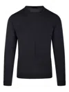 Roberto Collina Ribbed Round Neck Sweater With Long Sleeves In Blue