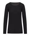 Roberto Collina Crew Neck Cashmere Sweater In Black