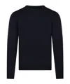 Roberto Collina Ribbed Round Neck Sweater With Long Sleeves In Black