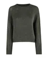 Roberto Collina Crew Neck Long Sleeve Sweater In Green