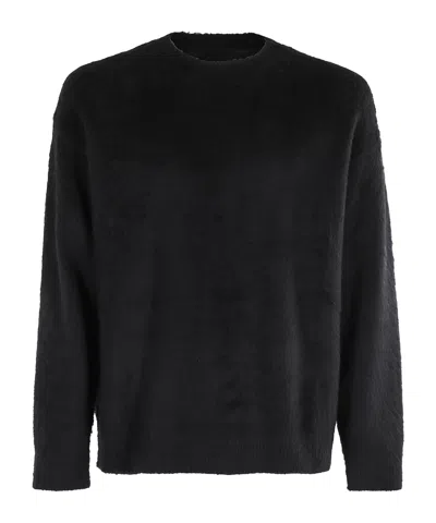 Roberto Collina Crew Neck Long Sleeve Sweater In Black