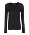 Roberto Collina Crew Neck Long Sleeve Sweater In Black