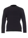 Roberto Collina Crew-neck Long-sleeve Sweater In Black