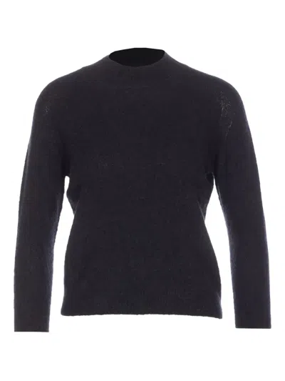 Roberto Collina Crew-neck Long-sleeve Sweater In Black