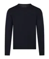 Roberto Collina Ribbed Round Neck Sweater With Long Sleeves In Black