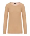Roberto Collina Crew Neck Long Sleeve Sweater In Brown