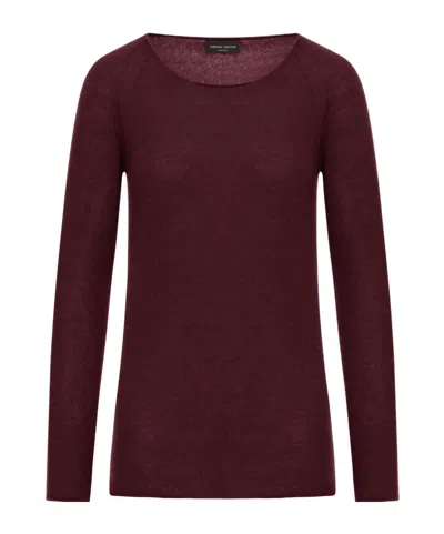 Roberto Collina Crew Neck Cashmere Sweater In Red