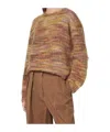 Roberto Collina Yarn Sweater With Long Sleeves And Round Neck In Brown