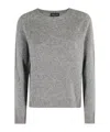 Roberto Collina Crew Neck Long-sleeved Sweater With Relaxed Fit In Gray