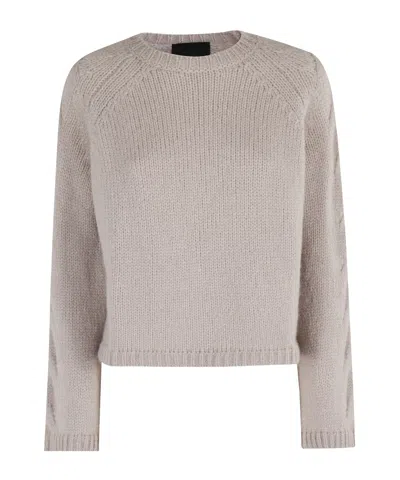 Roberto Collina Crew Neck Long Sleeve Sweater In Neutral