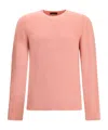 Roberto Collina Long Sleeves Pressed Gauze Round Neck Sweater Clothing In Pink
