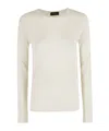 Roberto Collina Crew Neck Long Sleeve Sweater In White