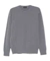 Roberto Collina Plain Design Wool And Cashmere Sweater In Gray