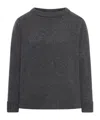 Roberto Collina Crew Neck Sweater In Wool Blend In Gray