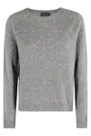 Roberto Collina Crew Neck Long-sleeved Sweater With Relaxed Fit In Gray