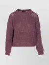Roberto Collina Crew Neck Long Sleeves Textured Knit In Pink