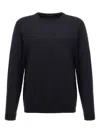 Roberto Collina Crew Neck Merino Wool Sweater In Black