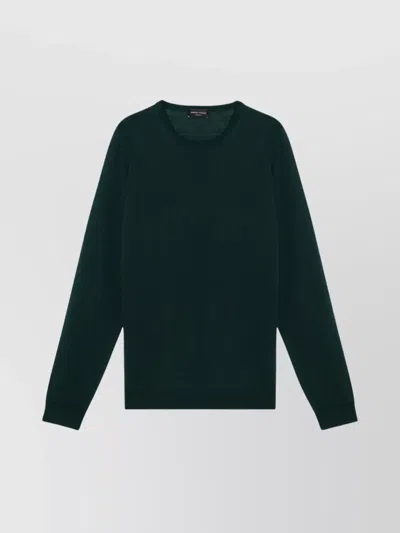 Roberto Collina Crew Neck Merino Wool Sweater In Black