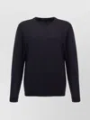Roberto Collina Crew Neck Merino Wool Sweater In Blue