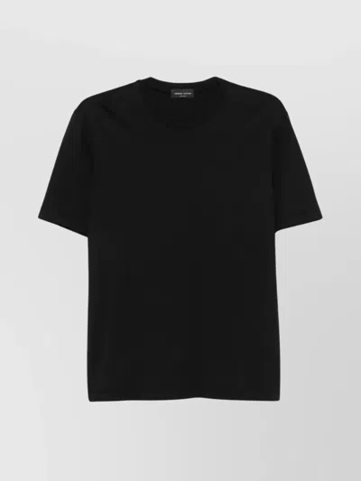 ROBERTO COLLINA CREW NECK PLAIN SHORT SLEEVES