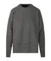 Roberto Collina Ribbed-hem Crew-neck Sweater In Gray