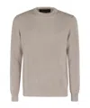 Roberto Collina Ribbed Crew-neck Sweater In Nude