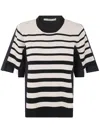 Roberto Collina Crew Neck Striped Sweater Clothing In White